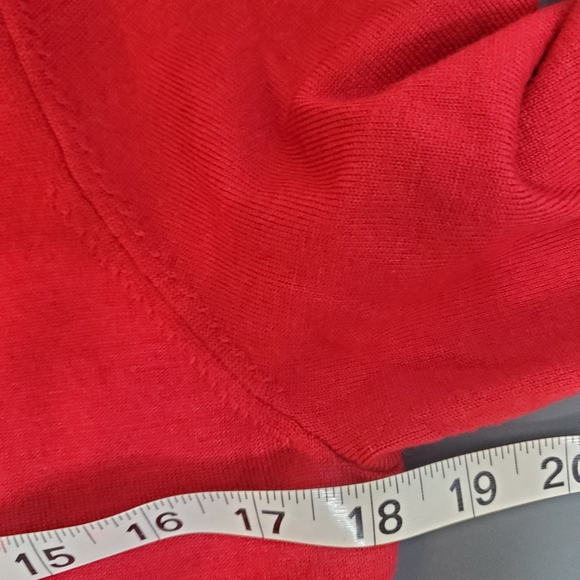 Banana Republic Extra Fine Merino Wool Women Sweater Cardigan Size M Red Stretch - Picture 4 of 9